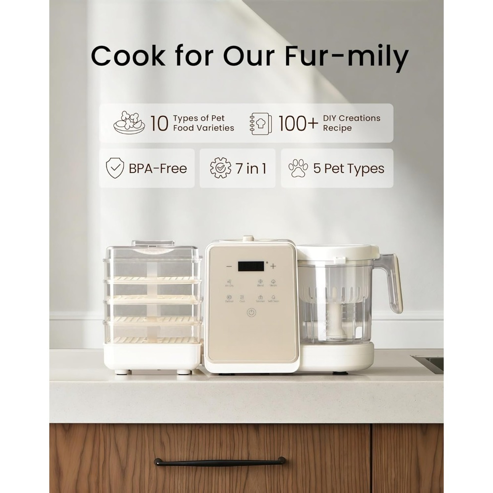 Food Snacks Recipes - 7-in-1 Pet Food Processor for Homemade
