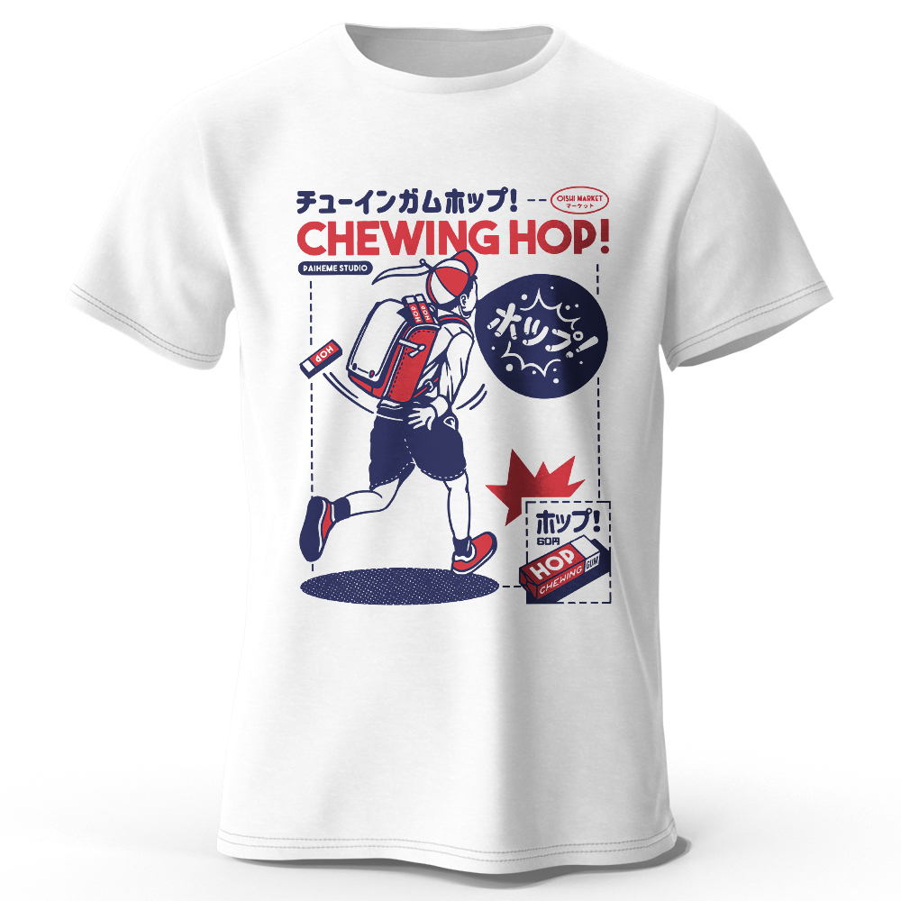 Food In Japanese Snacks - Japanese Snacks Hand-drawn Print T-shirt -