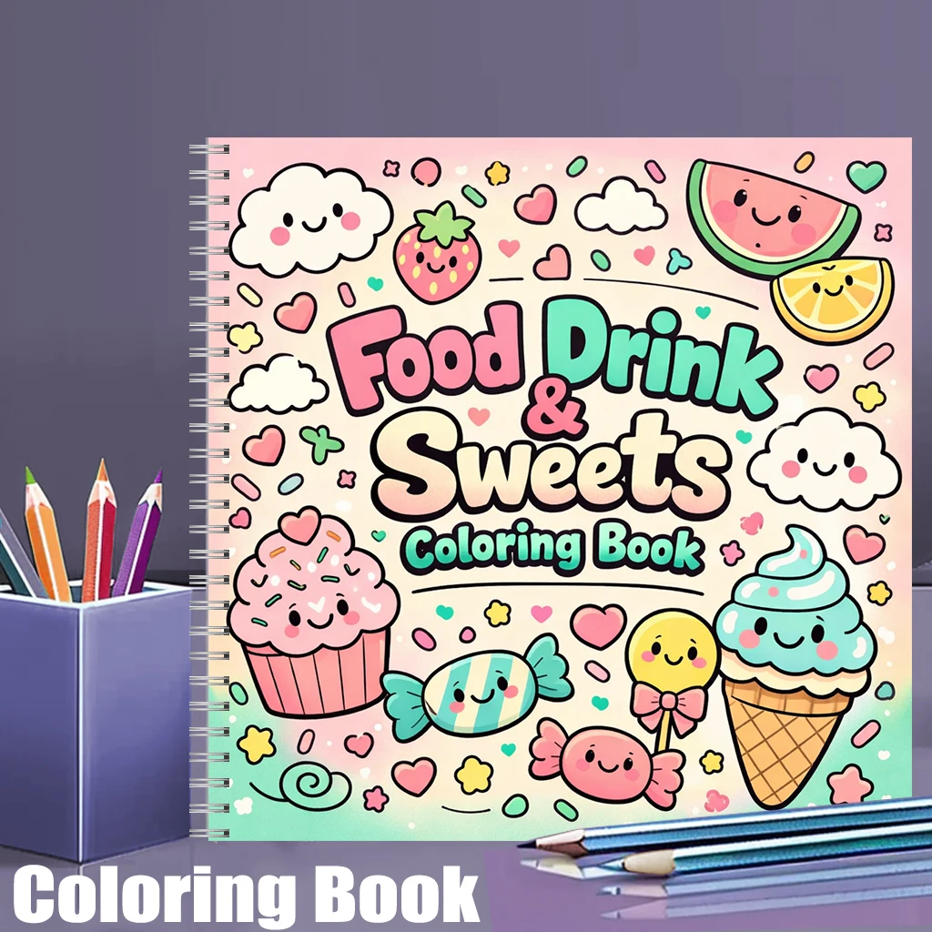 Food Y Snacks Coloring Book - Coloring Book FOOD DRINK & SWEET