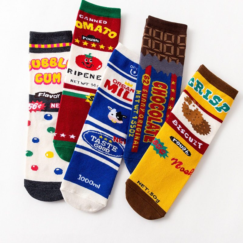 Food In Japanese Snacks - 1 Pair Fashion Women Sock Funny
