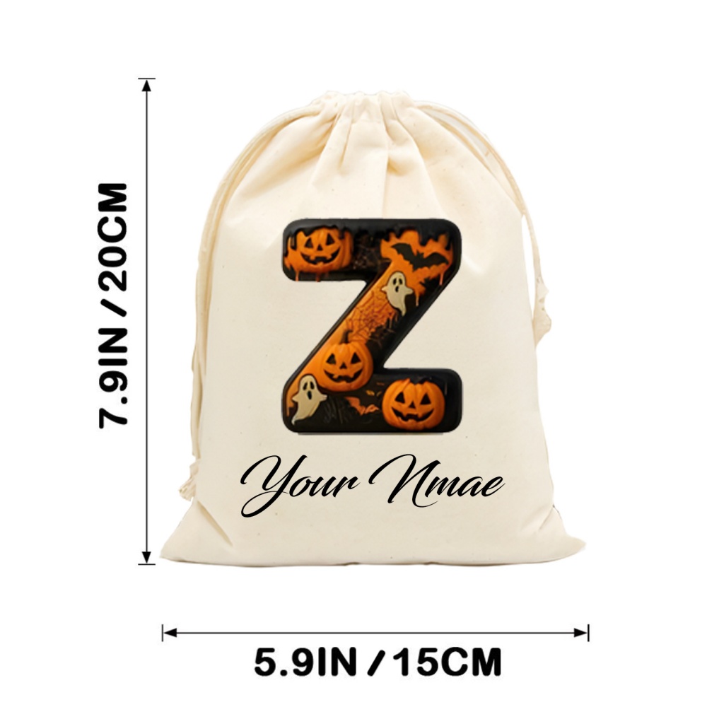 Food Snacks Name - Personalized Custom Name Initial Letter Halloween