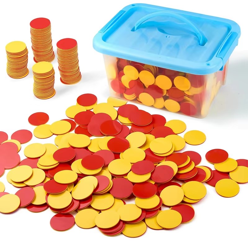 Yellow Food Snacks - Red Yellow Counters Two Color Counting