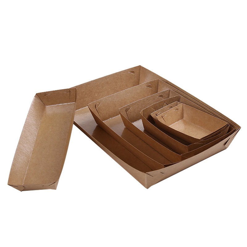 Food Snacks For Party - 10/30/50pcs Kraft Paper Disposable Coated Boat