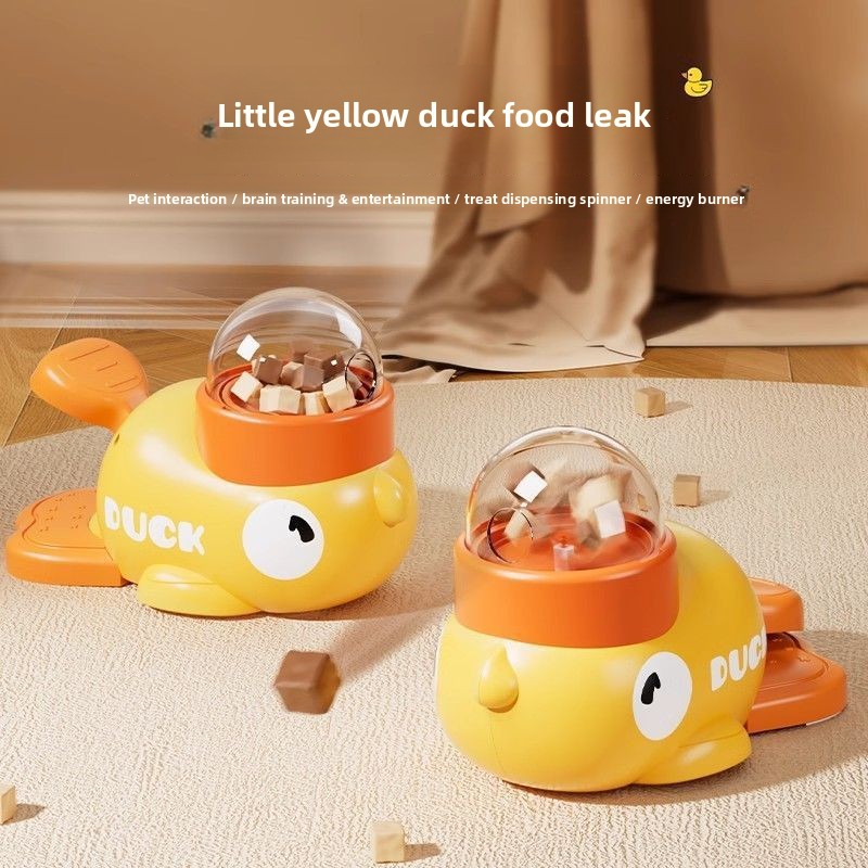 Yellow Food Snacks - Little Yellow Duck Spill-Food Cat Toy,