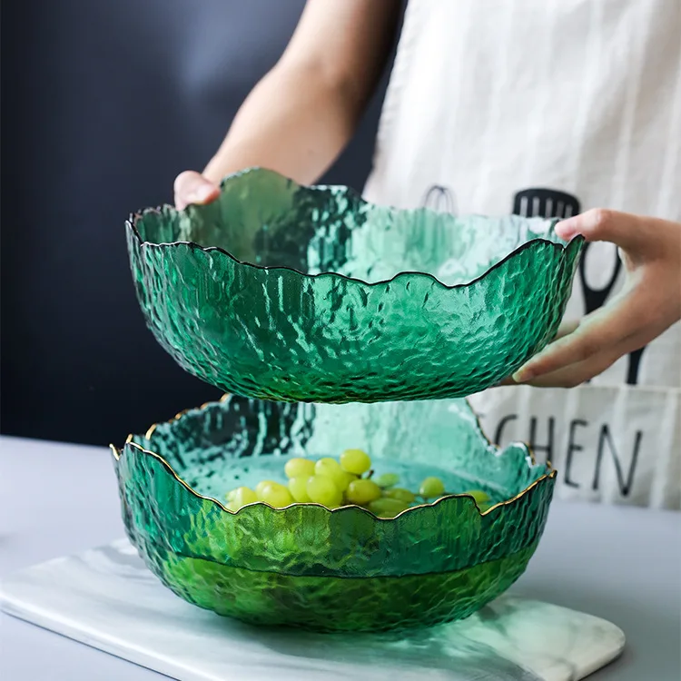 Food In Japanese Snacks - New Japanese Style Green Glass Bowl