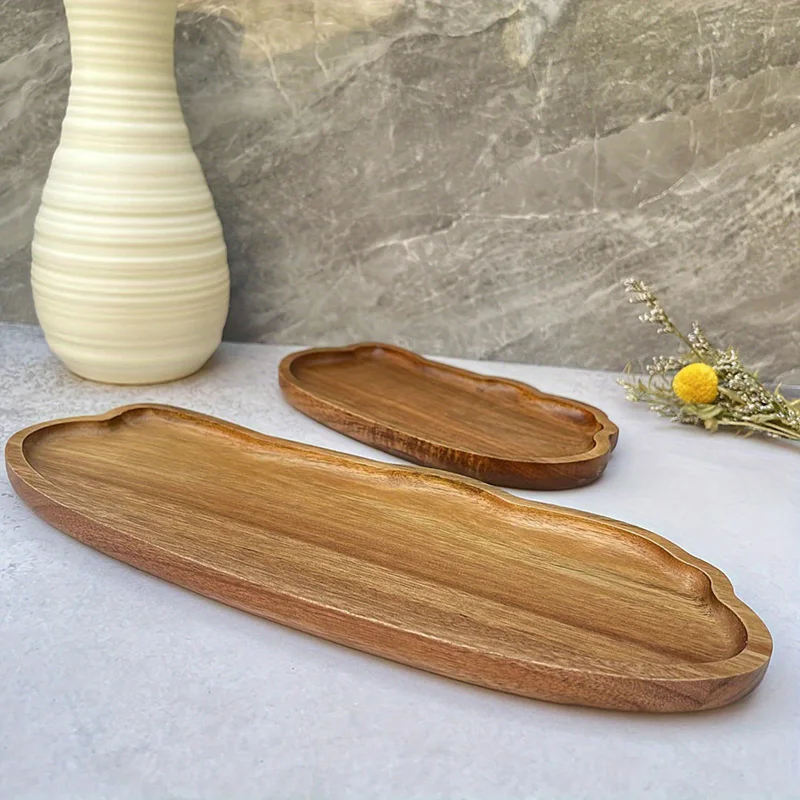 Food In Japanese Snacks - Japanese Style Wooden Tea Coffee Tray