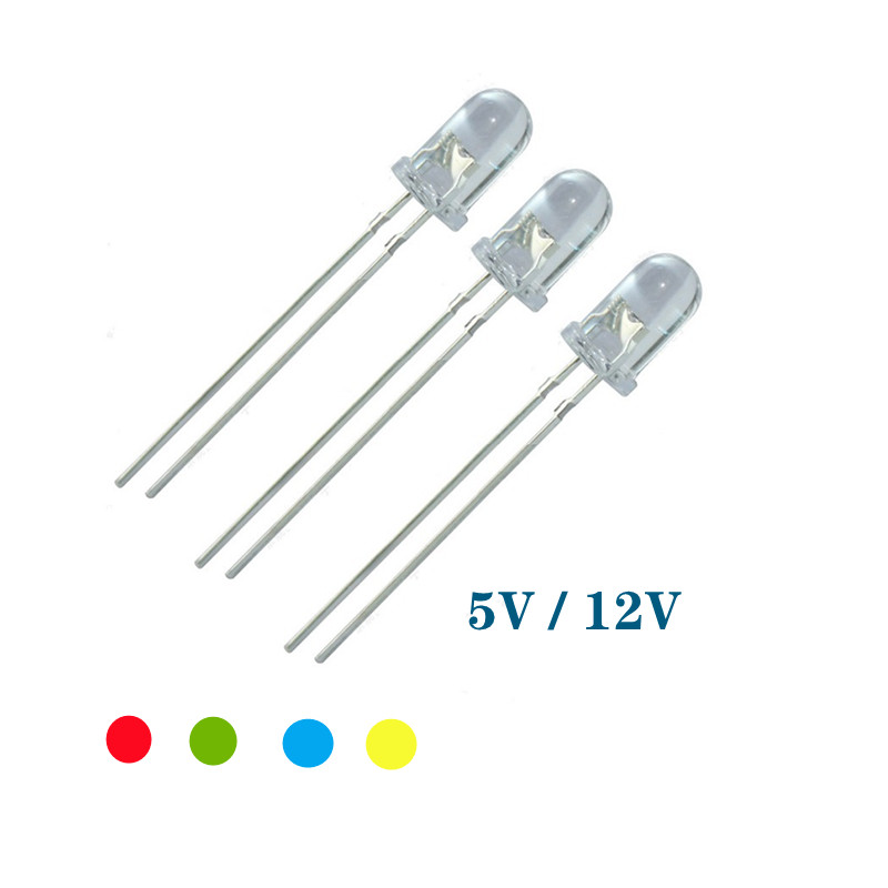 5V 12v LED 5mm 3mm bead SMD f5 - Yellow Food Snacks 评论和价格