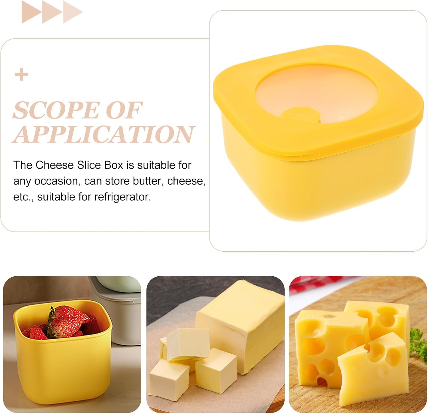 4.7 * 2.5'' Sliced Cheese Cont - Yellow Food Snacks 评论和价格