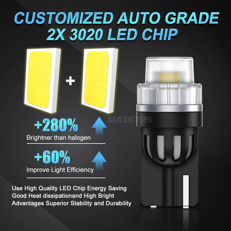 10x T10 W5W 3020 LED SMD Chip  - Yellow Food Snacks 评论和价格