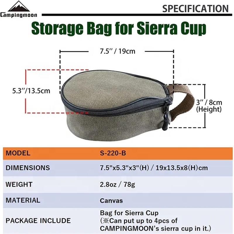 CAMPINGMOON S220-B Canvas Mini - Food Snacks Delivery 评论和价格