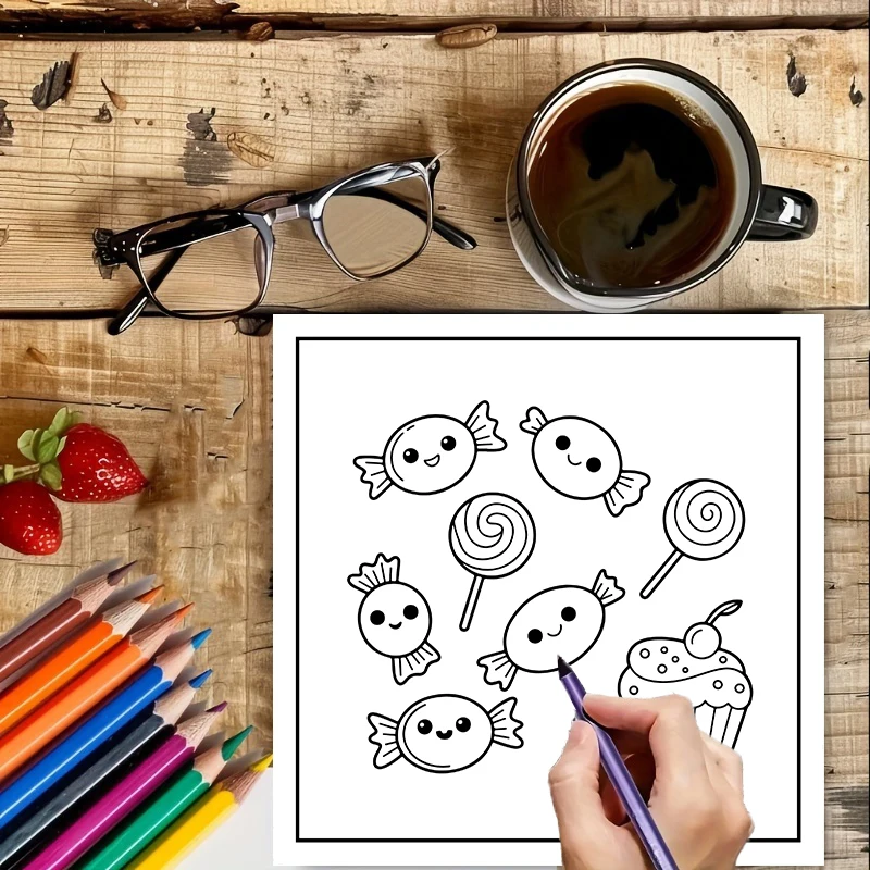 Coloring Book FOOD DRINK & SWE - Food Y Snacks Coloring Book 评论和价格