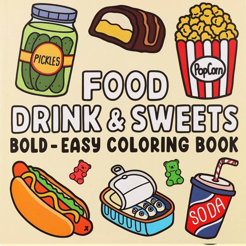 Food Drinks Desserts Coloring  - Food Y Snacks Coloring Book 评论和价格