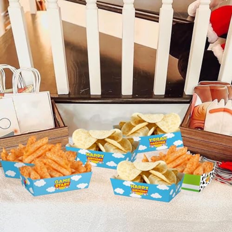 24 Pcs Cartoon Paper Food Tray - Food Snacks For Party 评论和价格