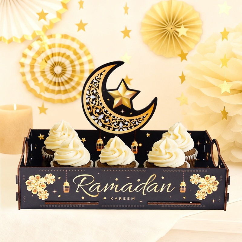 1pcs Star Moon Wooden Tray Ram - Food Drink Snacks 评论和价格