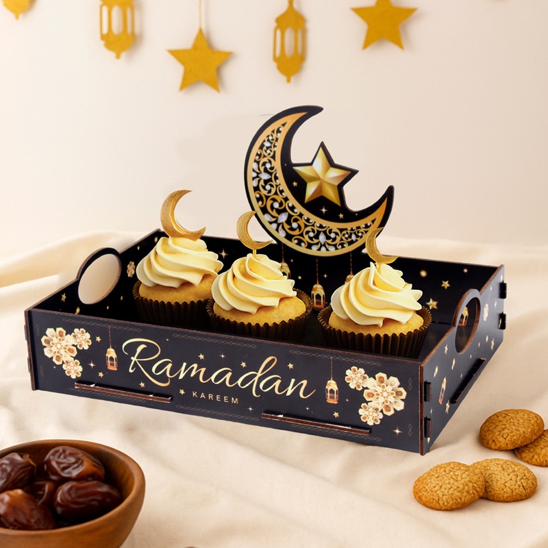 1pcs Star Moon Wooden Tray Ram - Food Drink Snacks 评论和价格