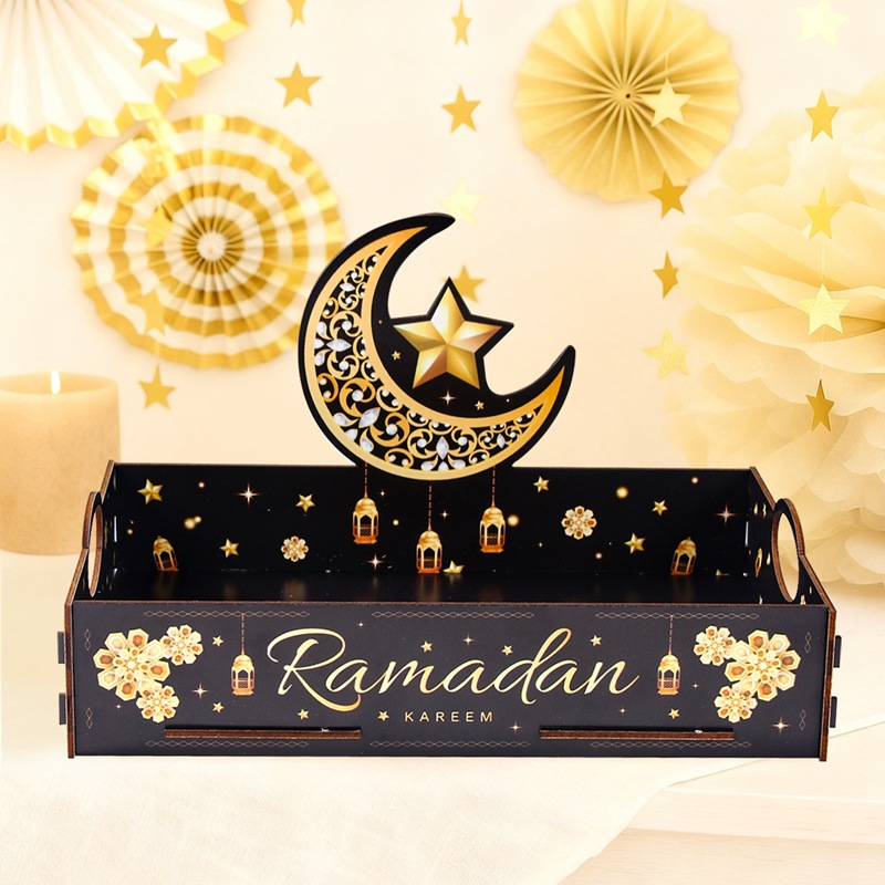 1pcs Star Moon Wooden Tray Ram - Food Drink Snacks 评论和价格