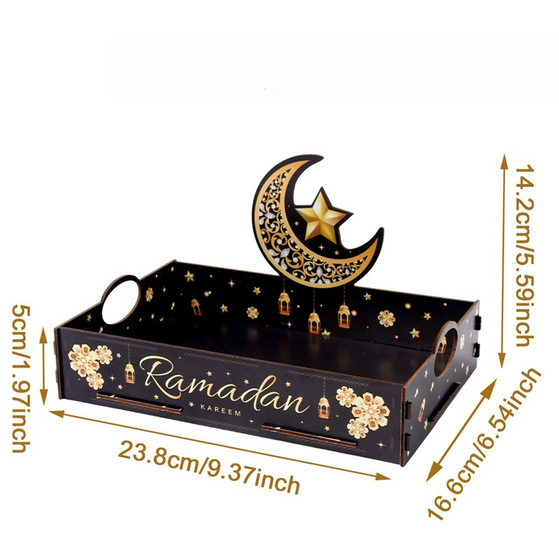 1pcs Star Moon Wooden Tray Ram - Food Drink Snacks 评论和价格