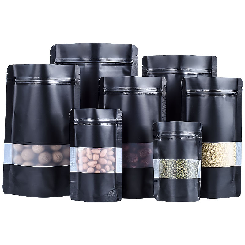 100PCS Stand-up Matte Black Al - Food Snacks For Party 评论和价格