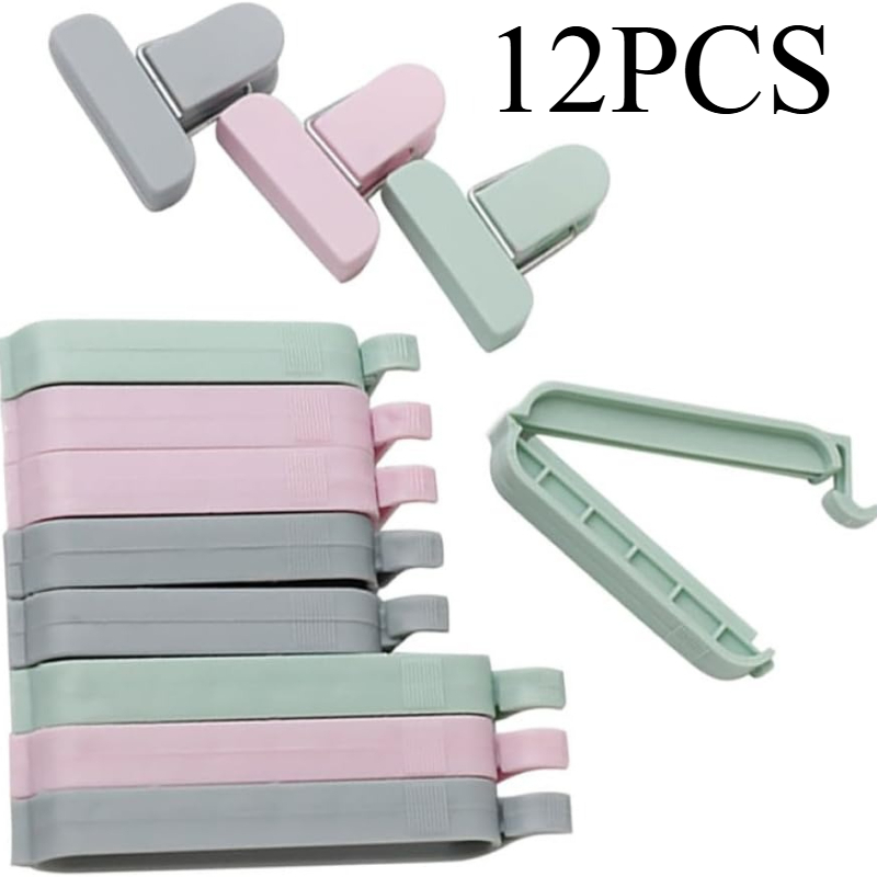 12pcs Mixed Color Plastic Seal - Food Snacks Chips 评论和价格