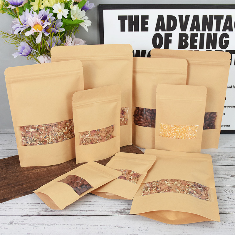 20/50pcs Kraft Paper Zip Lock  - Food Snacks For Party 评论和价格