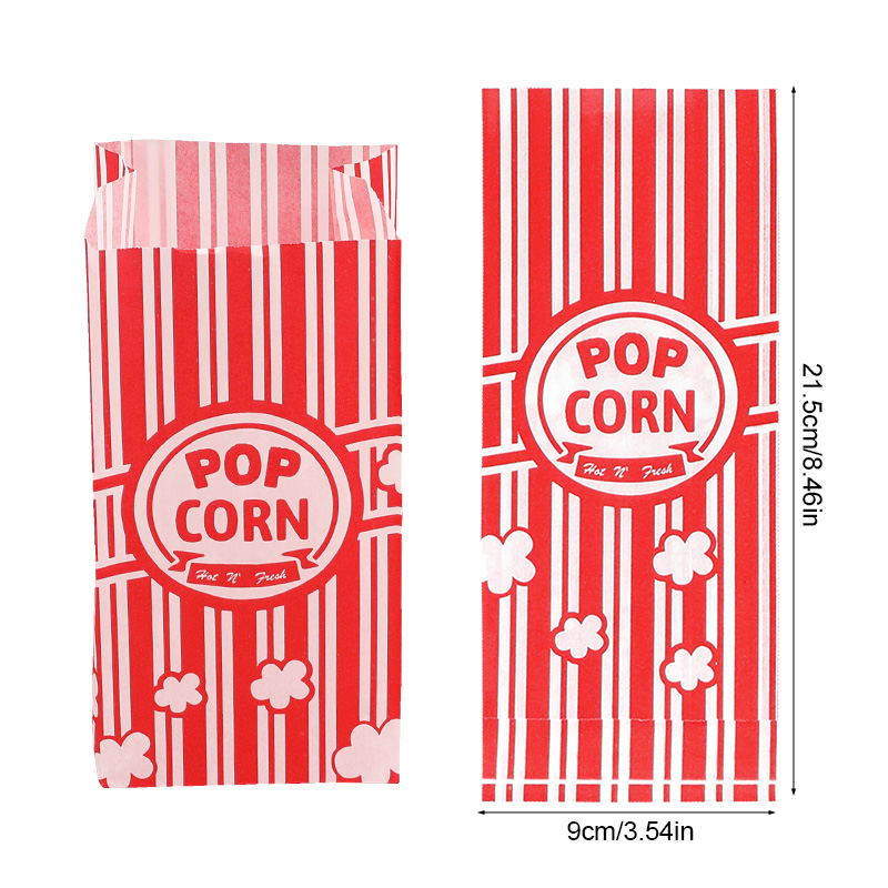 50Pcs Popcorn Packaging Bags S - Food Snacks For Party 评论和价格