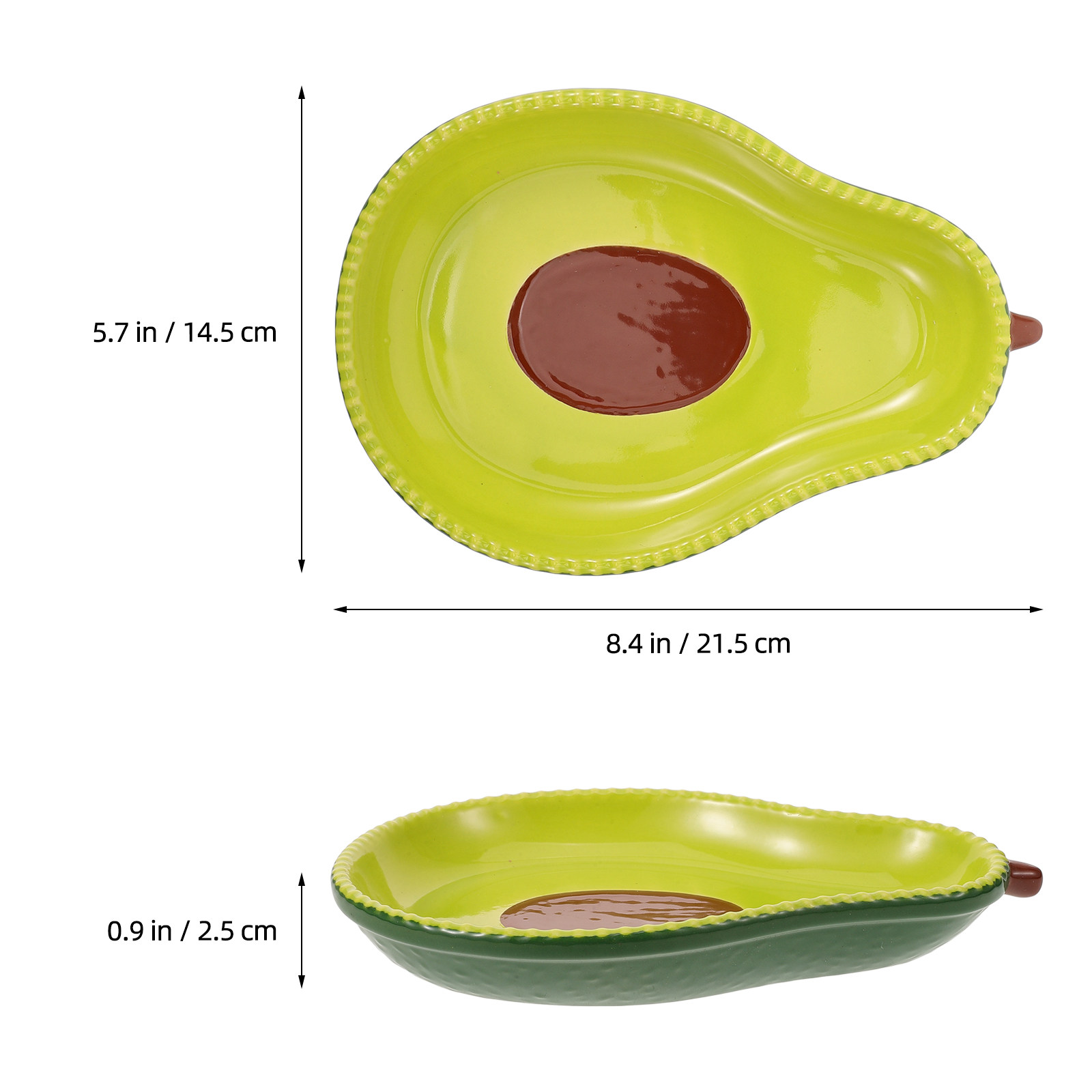 Avocado Shaped Ceramic Plate F - Food Snacks For Party 评论和价格