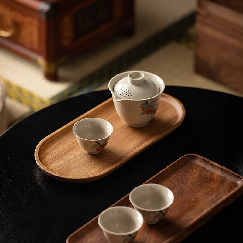 Tableware Solid Wood Food Tray - Food In Japanese Snacks 评论和价格