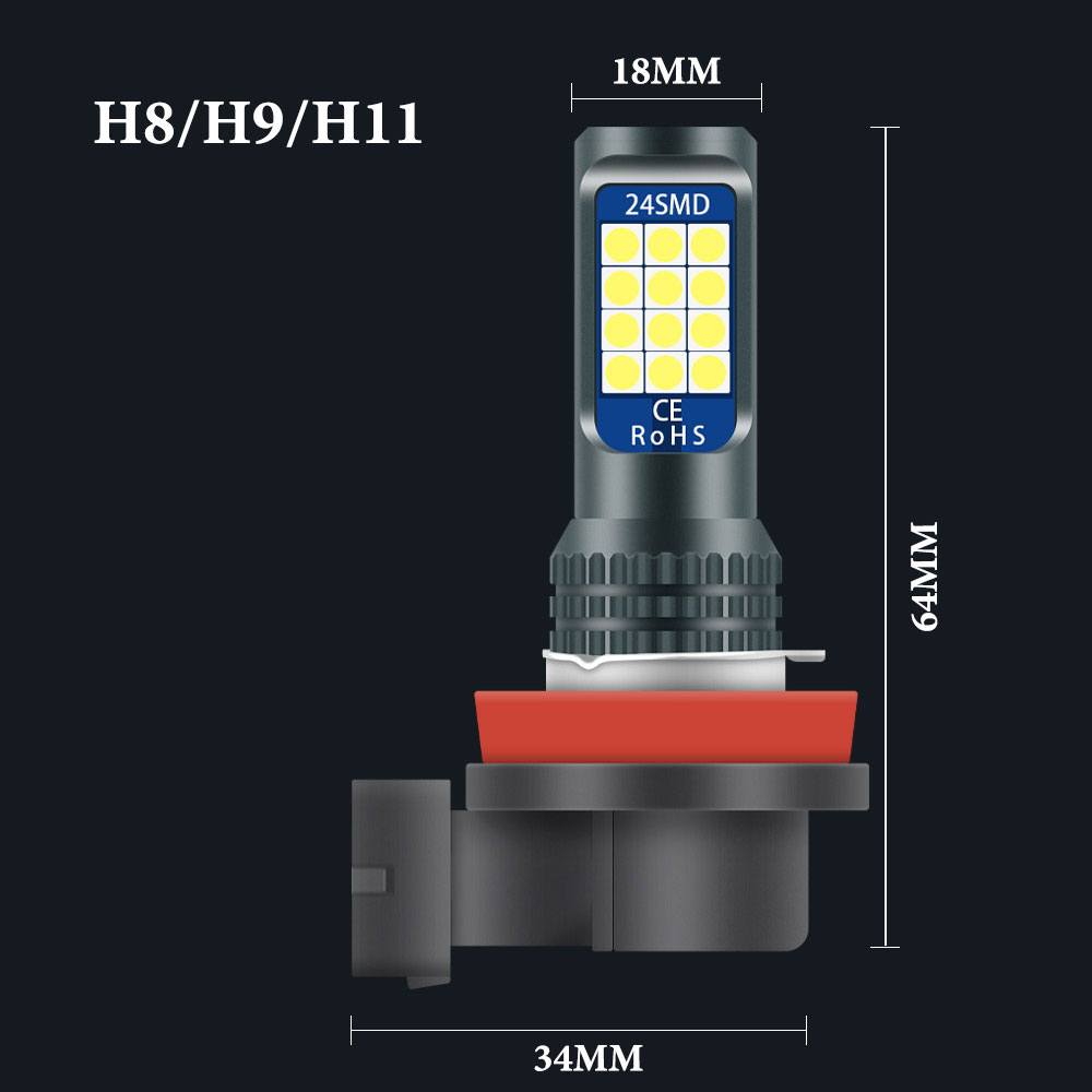 2x Car Fog Lamp H8 H11 H9 LED  - Yellow Food Snacks 评论和价格