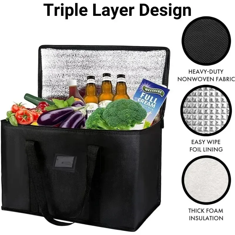 Insulated Cooler Bag, Large Ca - Food Snacks Delivery 评论和价格
